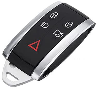 TOTMOX 5 Boutons Smart Deverrouillage Coque de clé de Voiture Compatible avec Jaguar X Type S XKR XF XK
