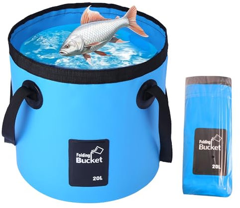 20L Cubo de Agua Plegable, Cuenca Plegable, Cubo de Pesca, Bolsa para Lavabo de Agua para el Lavado de Automóviles Camping Viajes Senderismo Playa, Recipiente de Agua o Fregadero Plegable