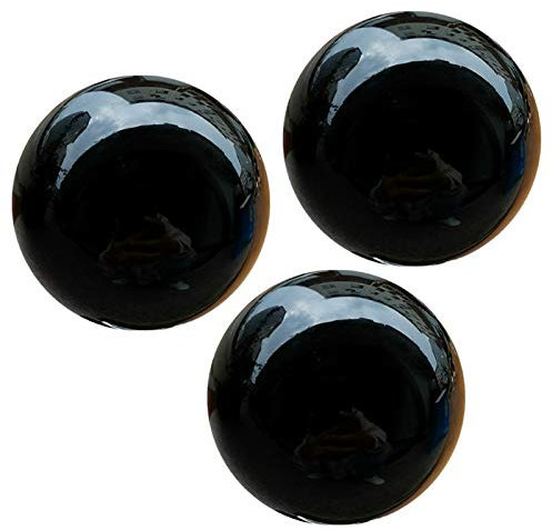 CHENGXINWENHUA Kugeln für Schalen und Vasen, 3er-Set, Durchmesser 7,6 cm, Kristallkugel, Kamerakugel und Fotografie-Kugel