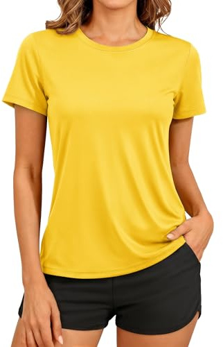 TACVASEN Women's T-Shirt Short Sleeve Outdoor Sport Shirt Quick Dry UV Protection UPF 50+ Tops Quick Dry Summer Running T Shirt
