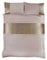 Rapport Home Luxury Blush Pink Velvet Duvet Cover Set – Double Size Bedding with Gold Panel, Diamante Embellishment & Geometric Design, Soft & Elegant Bedroom Décor