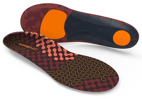 Superfeet Run Cushion Low Arch Insoles for Runners with Low Arch Support - 9.5-11 Men / 10.5-12 Women