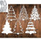 4pcs Christmas Tree Die Cuts,Merry Christmas Snowflake Metal Cutting Dies Cut Stencils Template Mould DIY Invitation Card Scrapbook Embossing Craft Card Making