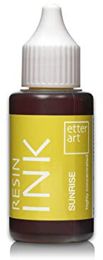 Etter Art hochwertige RESIN Farbe für Kunstharze I Färben Sie Ihr Epoxidharz mit unseren Inks I Hohe Pigmentierung & keinen Braunstich mit unseren Farben I Für eine sehr große Farbbrillianz I Sunrise