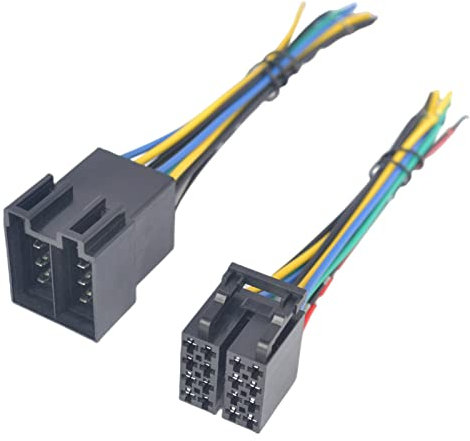 16 Pin Male and Female Radio ISO Wire Harness Adapter for Peterbilt Freightliner International Semi Truck Volvo Sterling Mack Kenworth Stereo Connector to JVC Pioneer Kenwood Sony Android