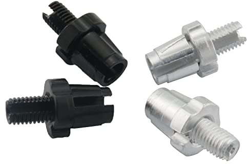 DGHAOP M7 Bremshebel-Einstellschraube, 4 Stück, Silber und Schwarz, Bremsteilhebel, 7 mm, Aluminiumlegierung, verstellbarer Zylinderverschluss, Bremszubehör