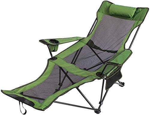 Klappbarer Campingstuhl Super großer Camping-Strandstuhl mit Getränkehalter, Seitentasche und Tragetasche, sehr gut geeignet für Camping, Festivals, Gärten, Wohnwagenreisen, Angeln, Strand, Grillen
