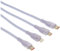 Baseus Cable USB 3 en 1 Flash Series 2, USB-C + micro USB + Lightning, 100 W, 1,5 m (morado)