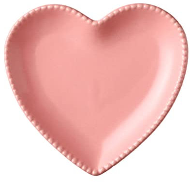 Yardwe Vassoio Colazione Rosa di di in Porcellana Piatti Dessert a Forma di Cuore Decorativo per Appetitore Snack di Rosa Piatti A Forma Di Cuore Rosa