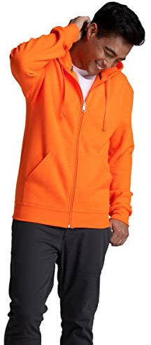 Fruit of the Loom Uni Eversoft Fleece Hoodies, Pullover & Full Zip, Moisture Wicking & Breathable, Sizes S-4x Kapuzenpullover, Sicherheits-Orange, Durchgehender Reißverschluss, XXX-Large