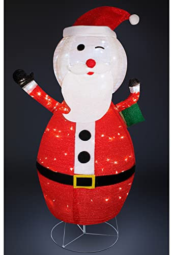 180CM XXL LED Weihnachtsmann Santa Claus Weihnachtsfigur faltbar mit 200 LED's IP44 für den Innen- und Außenbereich