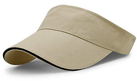 VSUSN Unisex Visor Cap Sonnenhut Einstellbar Sommerhut mit Klettverschluss für Damen und Herren,Beige