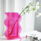 BEYLAB Vase Design de Mode Moderne Acrylique Vase Transparent Rétro Acrylic Vase decoratif Décoration Chambre Salon Bureau-Rose