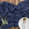 AOKSUNOVA Tischläufer Hochzeit Musselin 3m x 80cm Seihtuch Tischläufer Käsetuch Stoff Dunkelblau