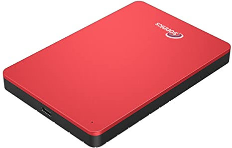 Sonnics 1TB Portable SSD (Red) USB 3.1 Compatible with Windows PC, Mac, Smart tv, XBOX ONE & PS4