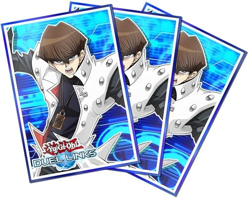Yu-Gi-Oh! Duel Links Holographic Card Sleeves (Seto Kaiba) | 60 Japanese Size Holographic Card Sleeves