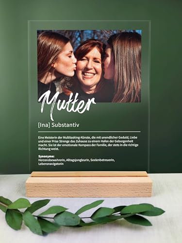 Mutter Geschenk personalisiert - Acryl Foto Geschenk: Definition wie im Duden - Geschenk für Mutter, Beste Mutter, Geschenk Mutter, Mutter Geschenke zum Geburtstag, Beste Mutter Geschenke