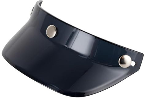 Okiyakusama Helmvisier Schirmabdeckung Visier Sonnenblende Snap Helmvisierschutz für Helme mit 3-Knopf-Teilen, Schwarz