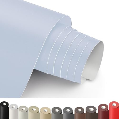 Leder Reparatur Set Blau, 30 x 100 cm Kunstleder Selbstklebend, Lederflicken Selbstklebend, Kunstleder Reparaturset, Leder Patch für Sofa, Möbel, Autositze, Jacken, Handtaschen.