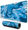 Bright Creations Ink Painting Mouse Mat, XL Gaming Mouse Pad, Office Mousepad with Anti-Slip Base, Precise Control Gaming Mouse Pad, Large Mice Mat Desk Pad with Stitched Edges (Blue Fluid Art)
