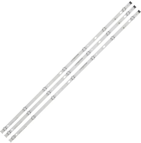 NIBOTT Kit de 3 uds. De tira de LED for iluminación trasera de 830mm, 7LED, compatible for LG TV 43LJ624V 43LJ61_FHD_S 43LJ61_FHD_L Innotek 17Y 43inch_A-type 43LJ594-ZA