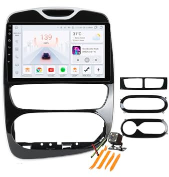 Autoradio Android 13.0 Navi 2 DIN Stereo für R-enault Clio 4 ZOE MK4 2012-2019 Sat GPS Navigation 10.1 Zoll Multimedia Player FM BT Receiver mit Carplay 4G 5G WiFi SWC,2012~2015,Y100S