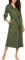 Ekouaer Peignoir pour Femme Tissu Léger Manches 3/4 Casual Chemise de Nuit Armée Vert L