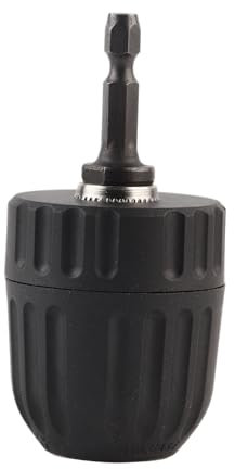 0.8-10mm Keyless Drill Chuck, 1/4 Inch Hex Shank Adapter,3/8-24UNF Mount Thread Impact Chuck Converter for Impact Driver Cordless Drill, Electric Hand Drill, Percussion Drilling etc