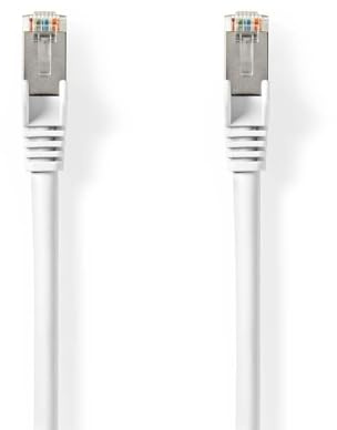 NEDIS Network Cable Cat 8.1 | s/FTP | rj45 Male | rj45 Male | 0.50 m | Round | lszh | White | Label