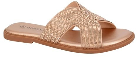 Cipriata L655BG-6 Womens Mule Sandal Gold size 6