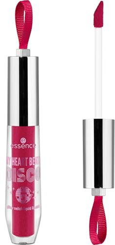 essence MY HEART BEATS DISCO glitter switch liquid lipstick, Nr. 01, Pink, hochpigmentiert, glitzernd, vegan, ohne Parabene, ohne Mikroplastikpartikel, Nanopartikel frei, 1er Pack (2.76ml)