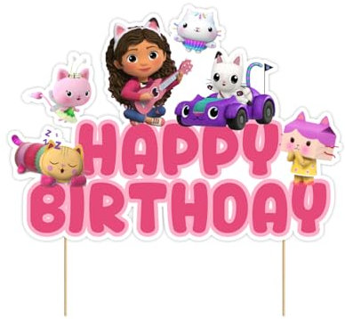 Krilucly Torten-Topper, Cartoon-Kuchendekoration, Geburtstag, Cake Topper, Cake Topper für Kindergeburtstage, Kinder, Geburtstag, Thema, Party, Geschenk Kuchen Dekoration