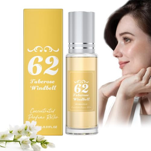 Brasilianisches Parfüm für Frauen, Fruchtige Duftrolle auf Parfüm, Langanhaltender Frischer Glamour Natürlicher Erfrischender Dating-Duft, Haar-Körper-Duft-Nebel (62# Rose Windglocke)