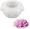 Moule à bougie 3D en forme de fleur de lotus - Moule en silicone - Moule à savon en silicone - Moule à savon 3D - Pour bricolage, aromathérapie, bougies artisanales