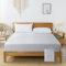 bienDo King Size Fitted Sheets, 100% Bamboo-Vegan Silk - Softer and More Breathable than Egyptian Cotton Bedding Linen, 400 Thread Count, 35CM Deep, Cooling, Moisture Wick-Light Grey