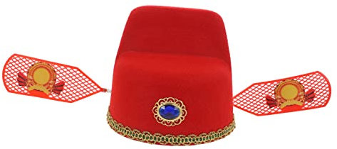 Milisten Chapeau De Cosplay Style Chinois Accessoire De Fête Rétro pour Performance sur Scène Facile à Porter Enlever