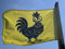 Flagge lustiges Huhn 90x60cm (gelb)