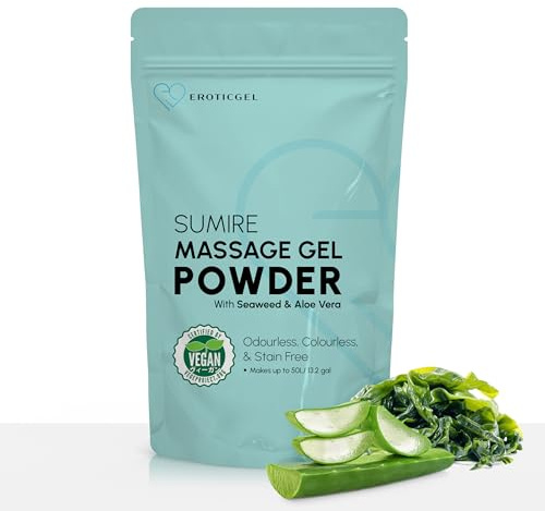 Japanisches Nuru-Gel-Pulver „Sumire“ 500 g, Nori & Aloe, ergibt 50 l | Nori-Algen & Aloe Vera, hergestellt in Japan. Vegan, parfümfrei, wasserbasiert, nicht klebrig. Ergibt bis zu 50 Liter.