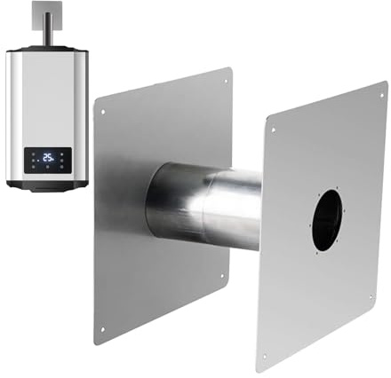 Double Home Wall Dimble – 2,36 pouces – Soupape de ventilation directe pour poêle à granulés et chauffage intérieur, modèles largement utilisés – Tuyau isolé – Pénétration, installation facile – Kit