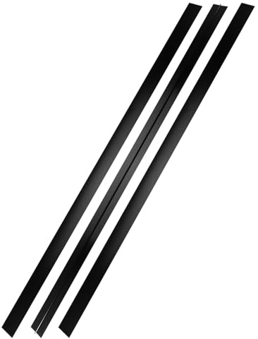 3 Pcs T-Molding Floor Transition Strips Aluminum, 2.9Ft x 1.6in Matte Black Flat Divider Flooring Gap Trim for Door Threshold and Joining Gaps of Laminate Planks Tile