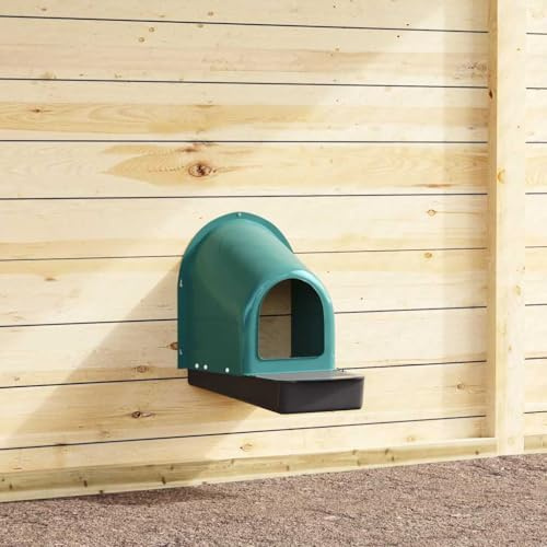 Kaninchenstall Freilaufgehege Kaninchen,Hühnernistkästen 4 STK. Wandmontiert Dunkelgrün Kunststoff,Hasenhaus für Katzen,Hamster,Kätzchen