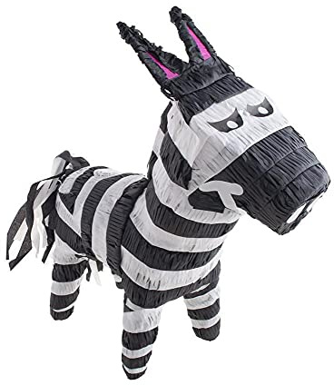 Piñata – Geburtstagsdekoration | Tolles Geschenk für Kindergeburtstag, Hochzeit & Mottoparty | Motiv zur Auswahl (Zebra)
