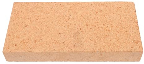 Milisten Hochtemperatur Schamottstein 23x11,4x4cm aus Ton Feuerfester Isolierziegel für Holzöfen Pizzaöfen und Außenkamine Wärmedämmender Feuerfestziegel für Grill und Ofenzubehör
