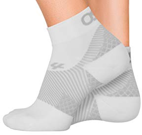 Orthosleeve FS4 Plantar Fasciitis/Orthotic Socks/Heel & Arch Pain/Swelling/Foot Fatigue - S White