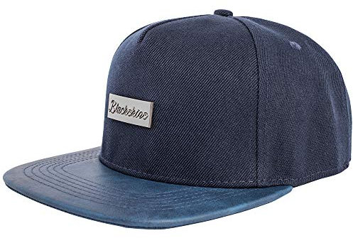 Blackskies® Vanguard Snapback Cap | Herren Damen Baseball Mütze | Kappe Basecap Kunstlederschirm Navyblau