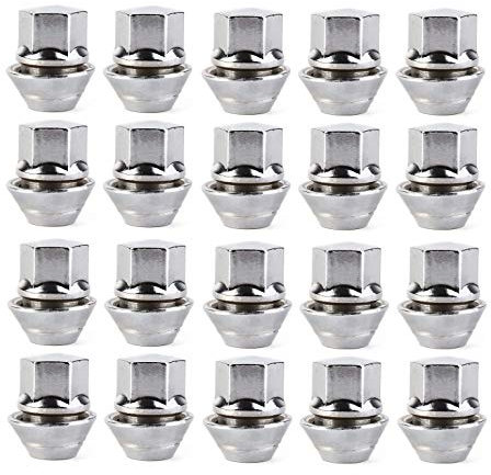 XtremeAuto Zinc Plated Alloy Wheel Nuts. M12 x 1.5, Taper Washer, 19mm Hex For Use With Ford Alloy Wheels (20)