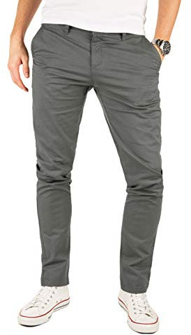 Yazubi Kyle - Chino Hosen Für Herren - Graue Business Chinohosen Mit Stretch - Slim Fit Chino Aus Baumwolle, Grau (Magnet 4R193901), W33/L36
