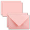 150x Karte mit Umschlag Set aus Einzel-Karten DIN A7-10,5 x 7,3 cm - Rosa mit Brief-Umschlägen C7 - Nassklebung