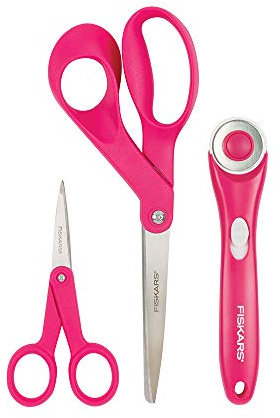 Fiskars Bastel-Starter-Set (3-teilig), Pink, 3 Stück