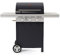 Barbecook Spring 3002, Barbecue A Gas Urban, Bbq a Gas, Griglia Barbecue con Vasca e 2 Tavolini Pieghevoli con 3 Ganci per Accessori, Barbecue con 3 Superfici della griglia, Nero